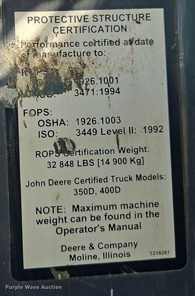 image for item DT7565 2006 John Deere 400D haul truck