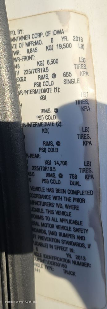 image for item DV0033 2013 Ford F550 Super Duty XL utility / service truck