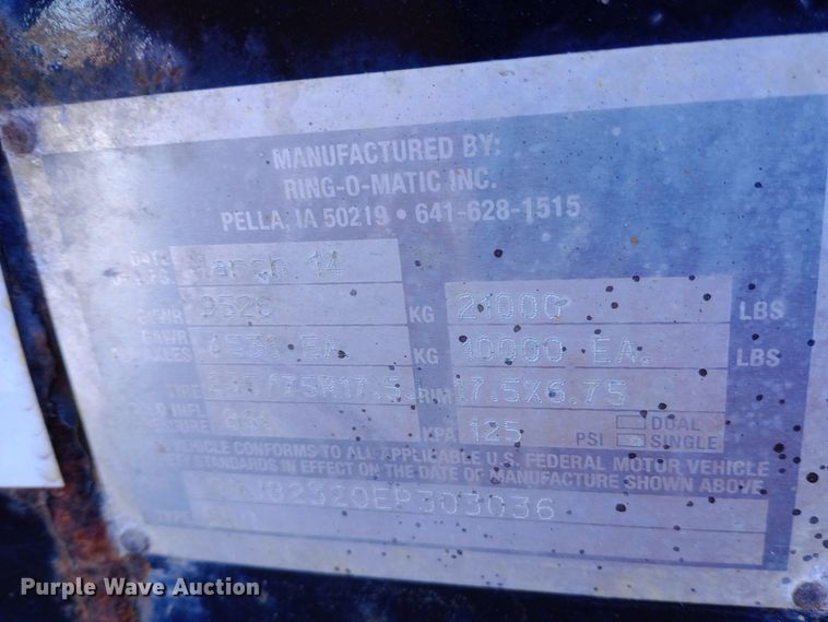 image for item DW0854 2014 Ring-o-Matic 850 vacuum excavator