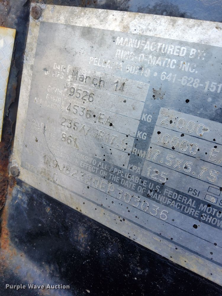 image for item DW0854 2014 Ring-o-Matic 850 vacuum excavator