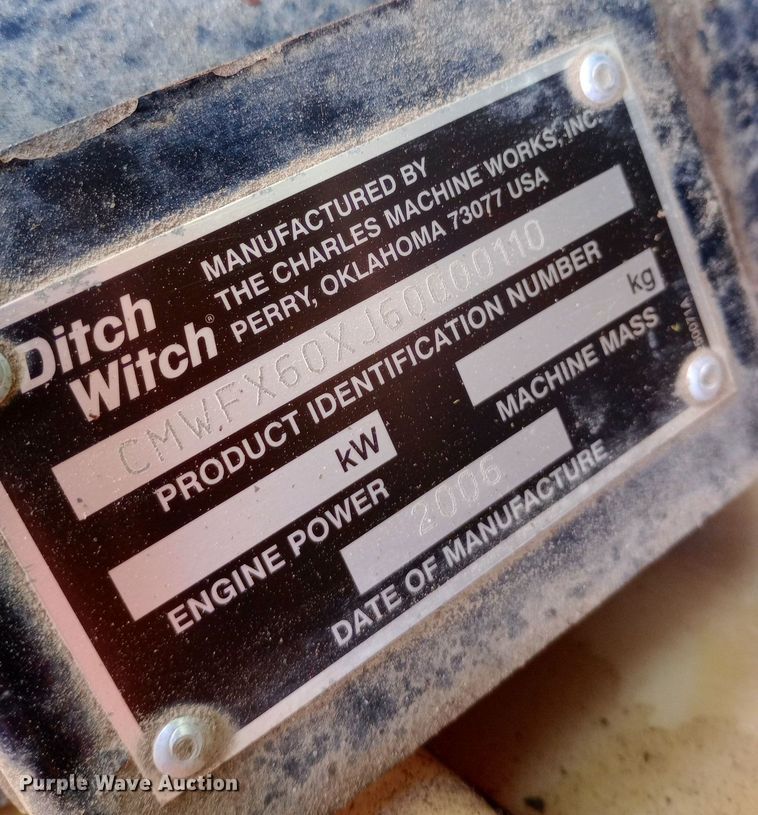 image for item DW0864 2006 Ditch Witch FX60 vacuum excavator
