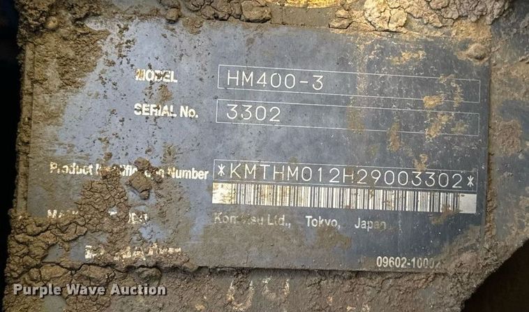 image for item DW2416 2013 Komatsu HM400-3 haul truck