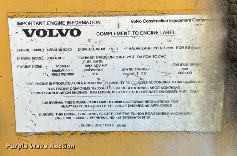 image for item DW2420 2006 Volvo L330E wheel loader