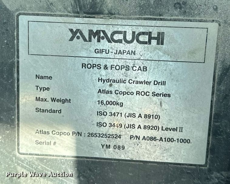 image for item DW2424 2011 Atlas Copco PowerROC T35 surface drilling rig