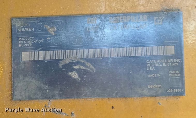 image for item DW2428 2008 Caterpillar 365C L excavator