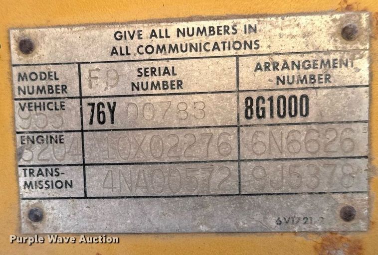 image for item DW2433 1981 Caterpillar 953 track loader