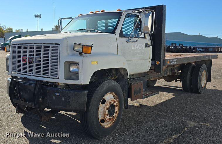 image for item DW3970 1991 GMC Topkick dump flatbed truck