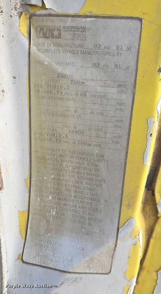 image for item DW3970 1991 GMC Topkick dump flatbed truck