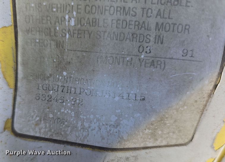 image for item DW3970 1991 GMC Topkick dump flatbed truck