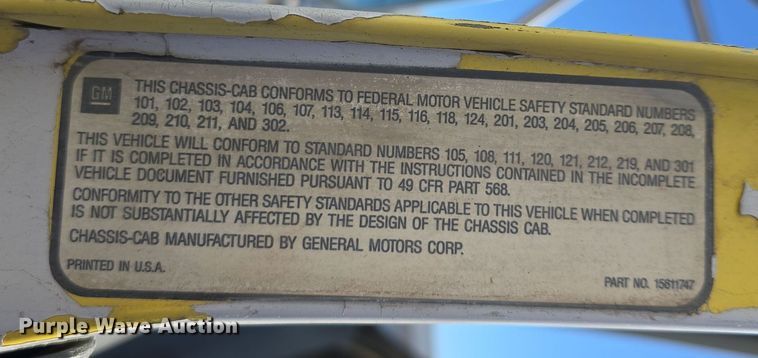 image for item DW3970 1991 GMC Topkick dump flatbed truck