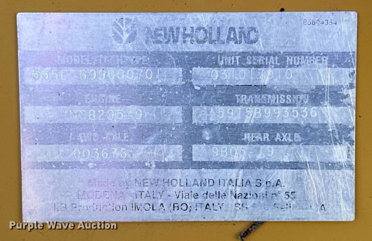 image for item EG2275 1999 New Holland 555E backhoe
