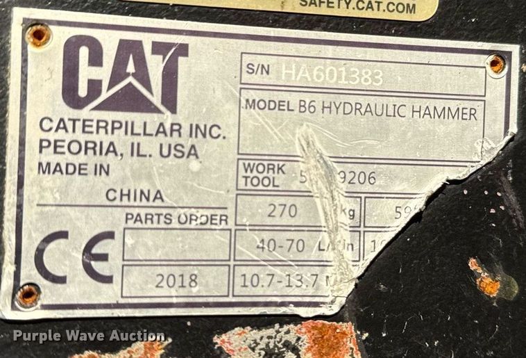 image for item EG2287 Caterpillar B6 breaker