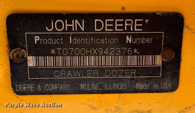 image for item EG6955 2005 John Deere 700H LGP dozer