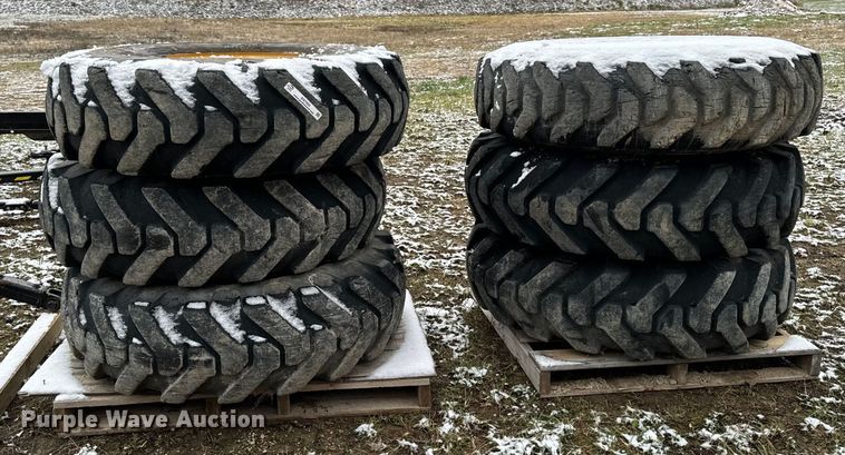 image for item EG7003 (6) Deestone DG2 14.00-24 tires and wheels