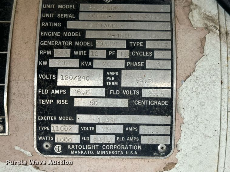 image for item EH7287 Katolight generator