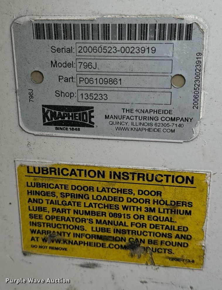 image for item EH7295 Knapheide 796J utility bed