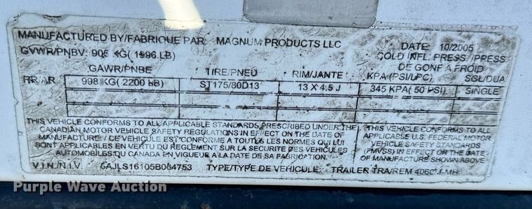 image for item EH7301 2005 Magnum MLT4060MMH light plant