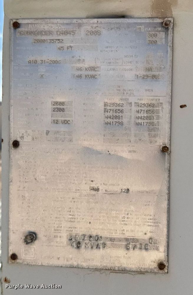 image for item EJ3197 2007 International 4300 digger derrick truck