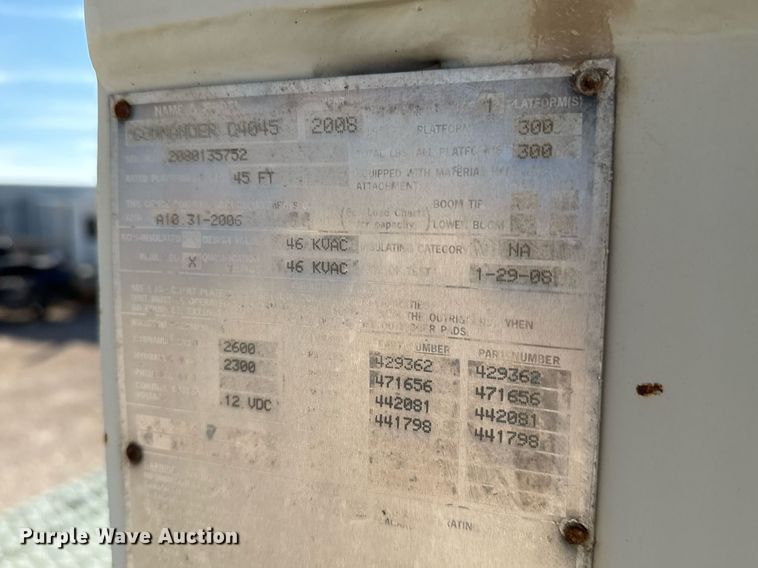 image for item EJ3197 2007 International 4300 digger derrick truck