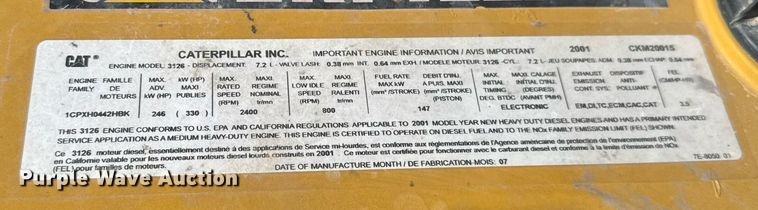 image for item EJ3201 2002 GMC C7500 water truck