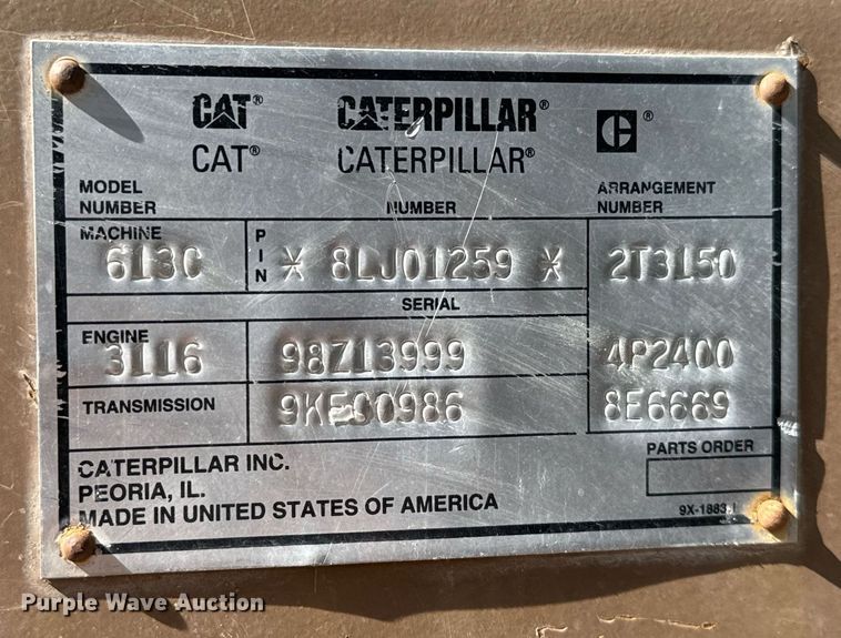 image for item EJ3202 1995 Caterpillar 613C Series II water wagon