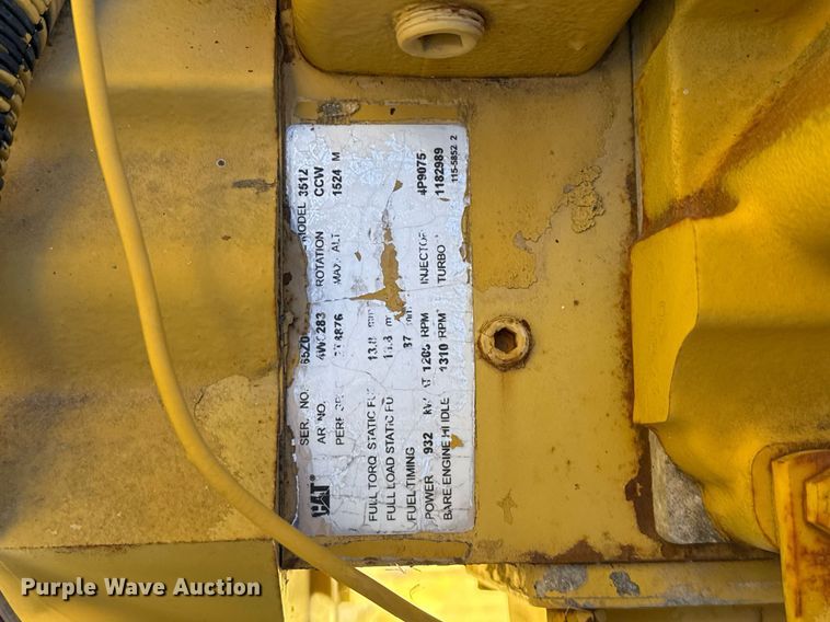 image for item EJ3209 2005 Caterpillar 3512  industrial engine