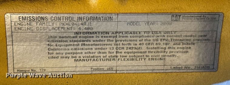 image for item EJ3215 2008 Caterpillar CB-534D XW double drum vibratory roller