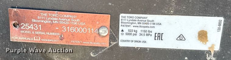 image for item EJ3305 2015 Toro RT600 trencher