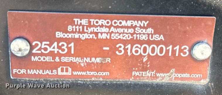 image for item EJ3306 2015 Toro RT600 trencher