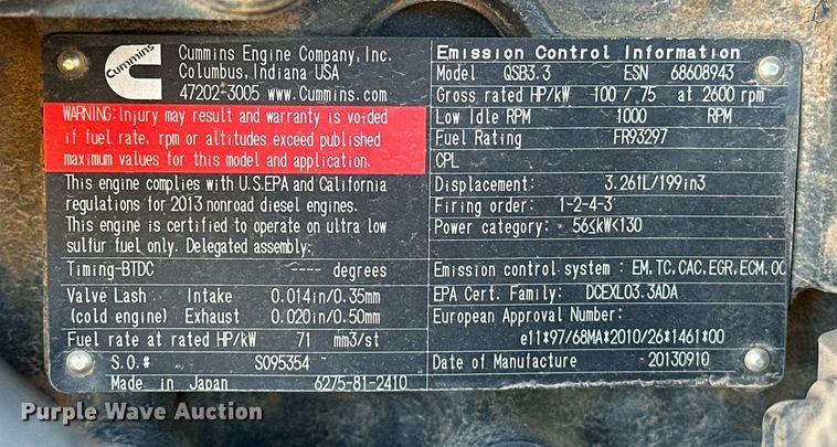 image for item EJ5160 2014 JLG G10-43A telehandler