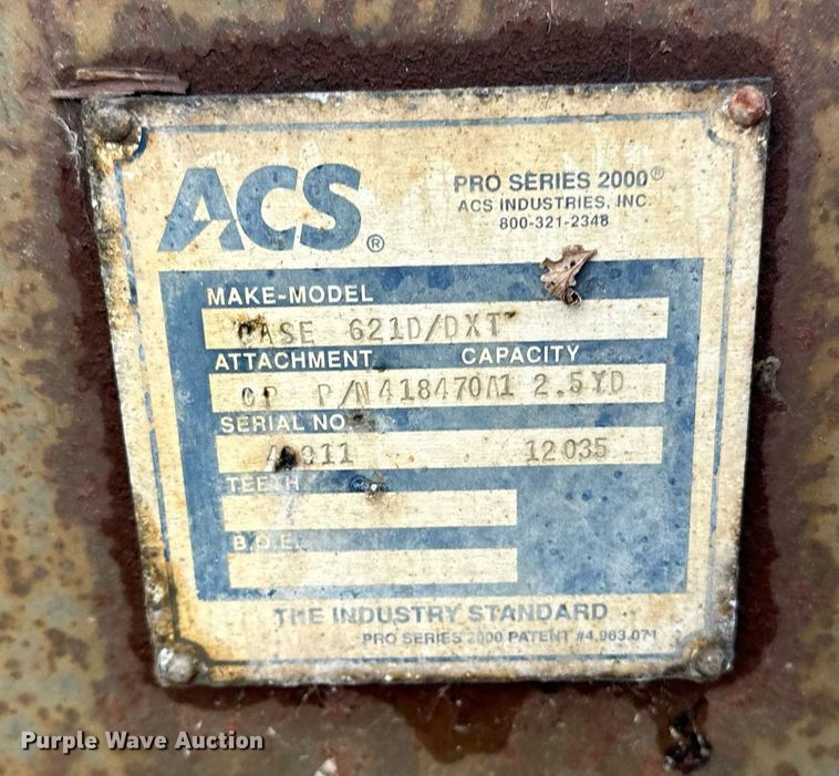 image for item EN2569 ACS wheel loader bucket