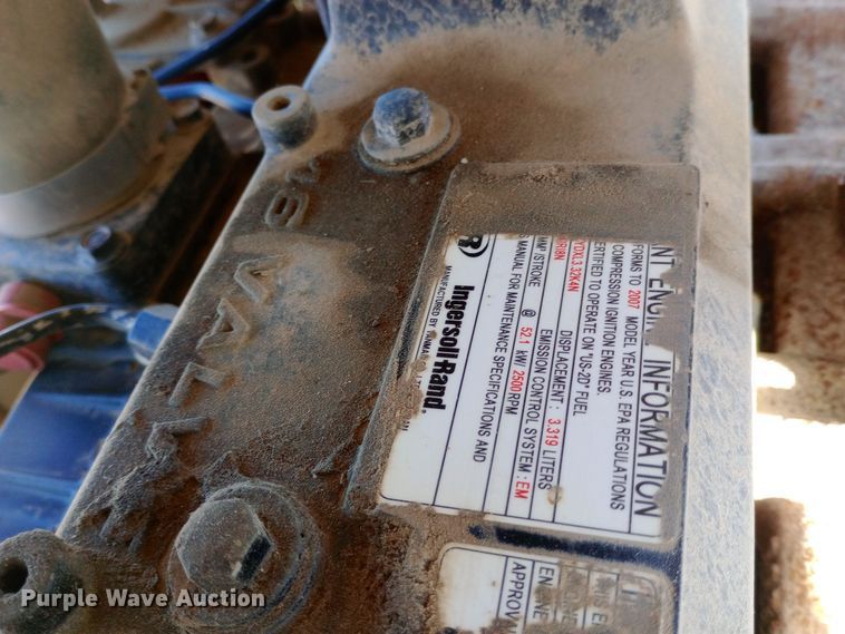 image for item EN8562 2007 Ingersoll Rand P185WIR air compressor