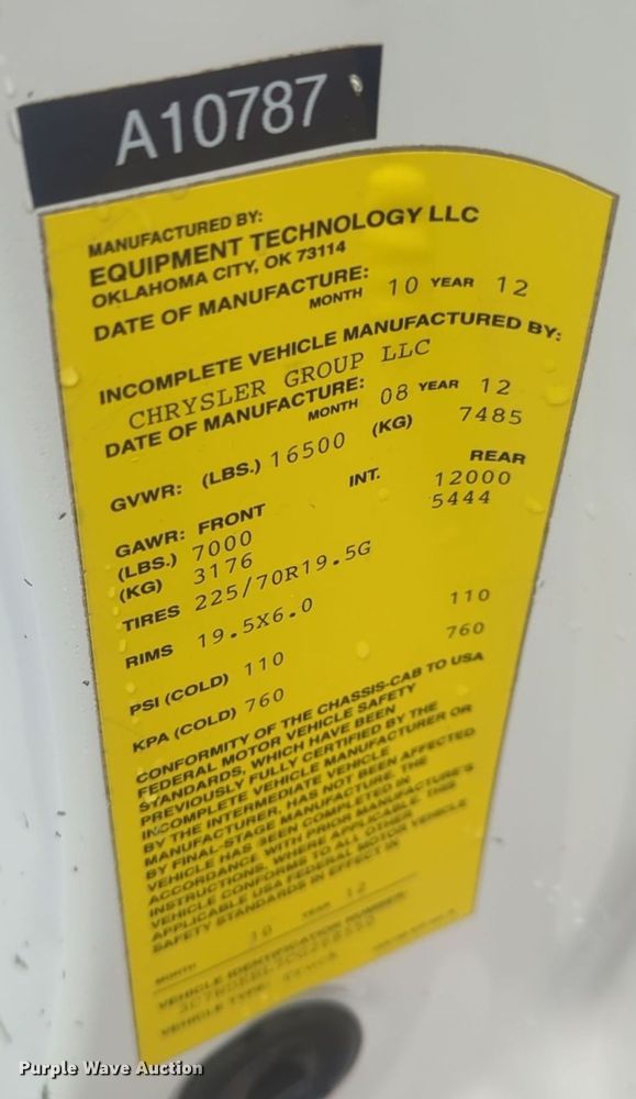 image for item ER4540 2012 Dodge Ram 4500HD bucket truck