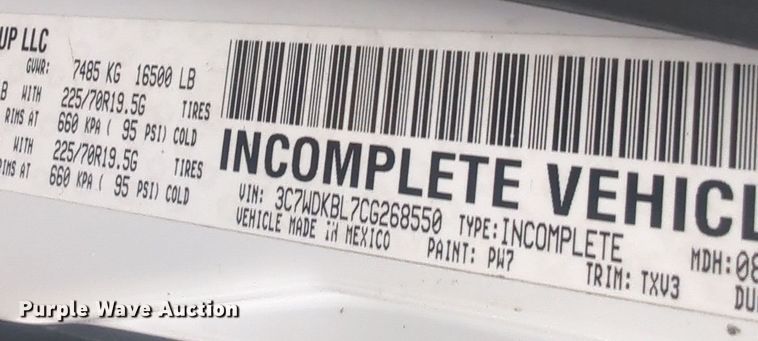 image for item ER4540 2012 Dodge Ram 4500HD bucket truck