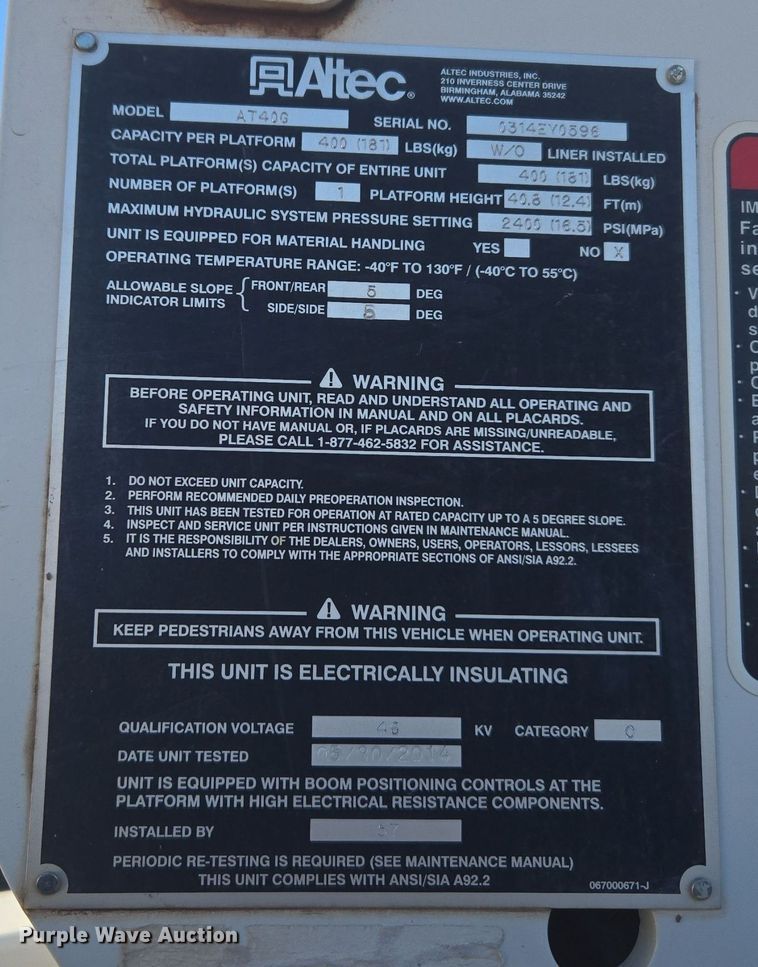 image for item ER5019 2014 Dodge Ram 5500HD bucket truck