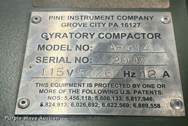 image for item MT9006 Pine AFG1A gyratory compactor