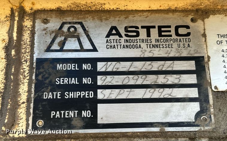 image for item MT9007 Astec NG-1-15DA asphalt drag conveyor