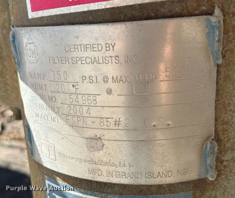 image for item MT9008 2004 Heatec HFP-100R asphalt plant preheater 