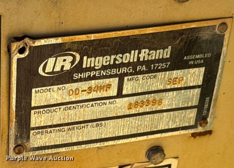 image for item MT9016 2004 Ingersoll-Rand DD-34HF double drum vibratory roller