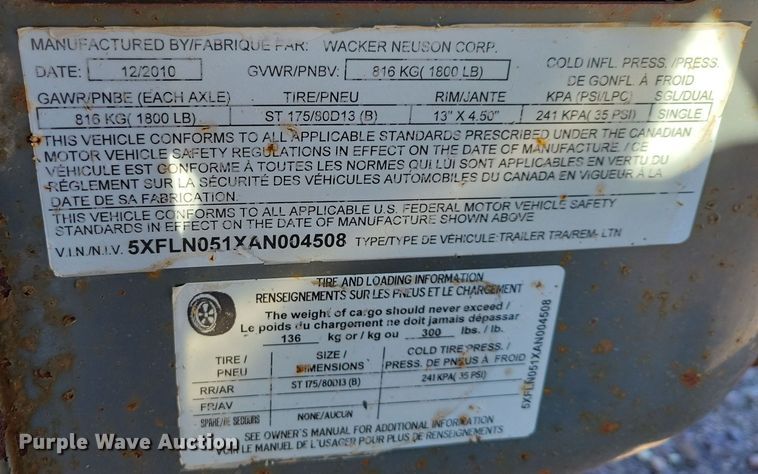 image for item OH9412 2010 Wacker Neuson LTN6 light plant