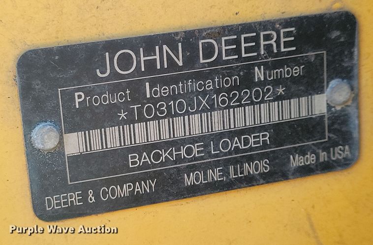 image for item OH9436 2008 John Deere 310J backhoe
