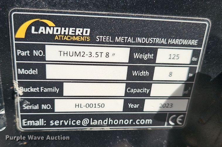 image for item OJ9097 2023 LandHero THUMB2-3.5ST backhoe thumb