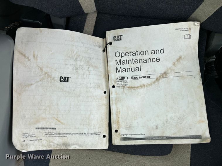 image for item YA0041 2019 Caterpillar 325F L excavator