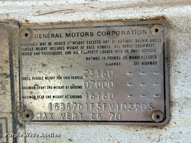 image for item DO0498 1985 Chevrolet C70 Custom Deluxe grain truck