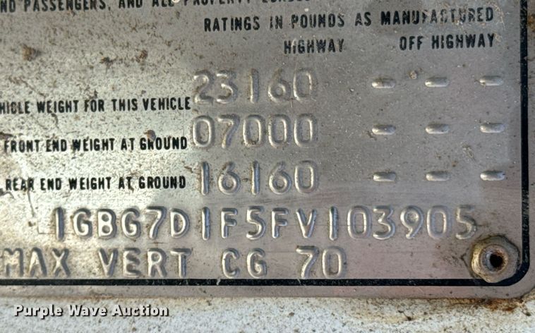 image for item DO0498 1985 Chevrolet C70 Custom Deluxe grain truck