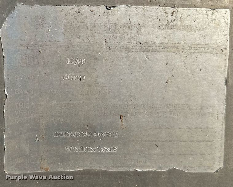 image for item DS3288 1990 Merritt livestock trailer