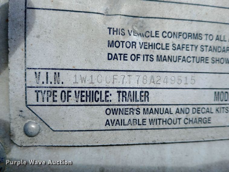 image for item DW0949 2008 Wilson  DWG-550WB live bottom trailer