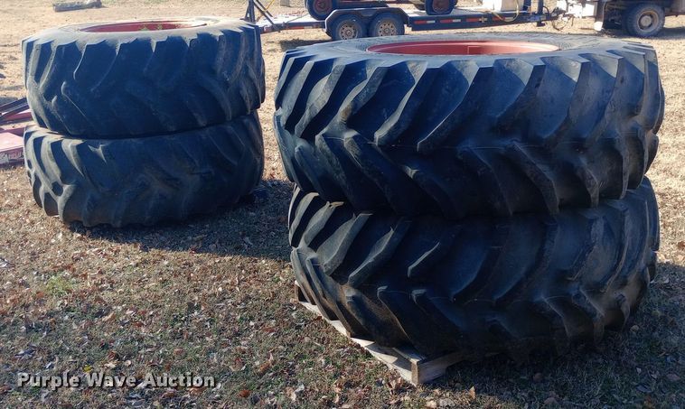 image for item DW0981 (4) Titan Hi-Traction Lug tires and wheels