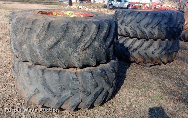 image for item DW0981 (4) Titan Hi-Traction Lug tires and wheels
