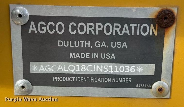 image for item DX1546 AGCO Teragator sprayer bed